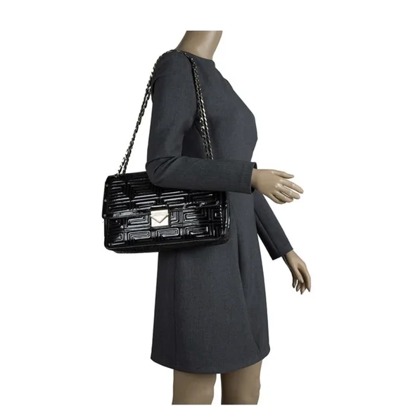 Gianni Versace Quilted Patent Leather Shoulder Bag - Picture 2 of 16